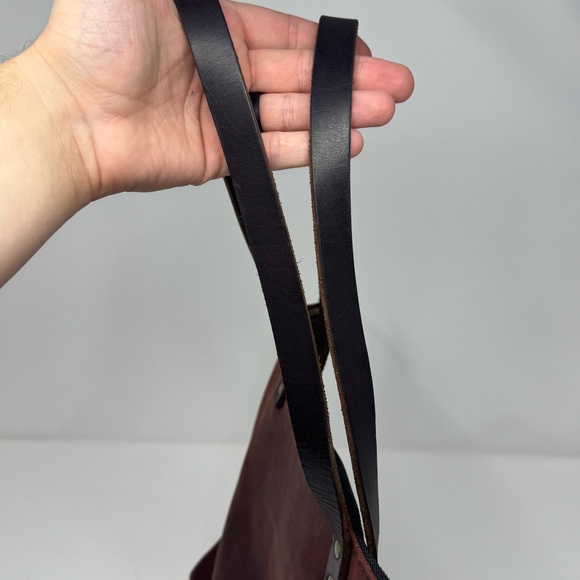 Portland Leather Goods Merlot Leather Shoulder‎ Bag Tote 17.5x11.5x5.5